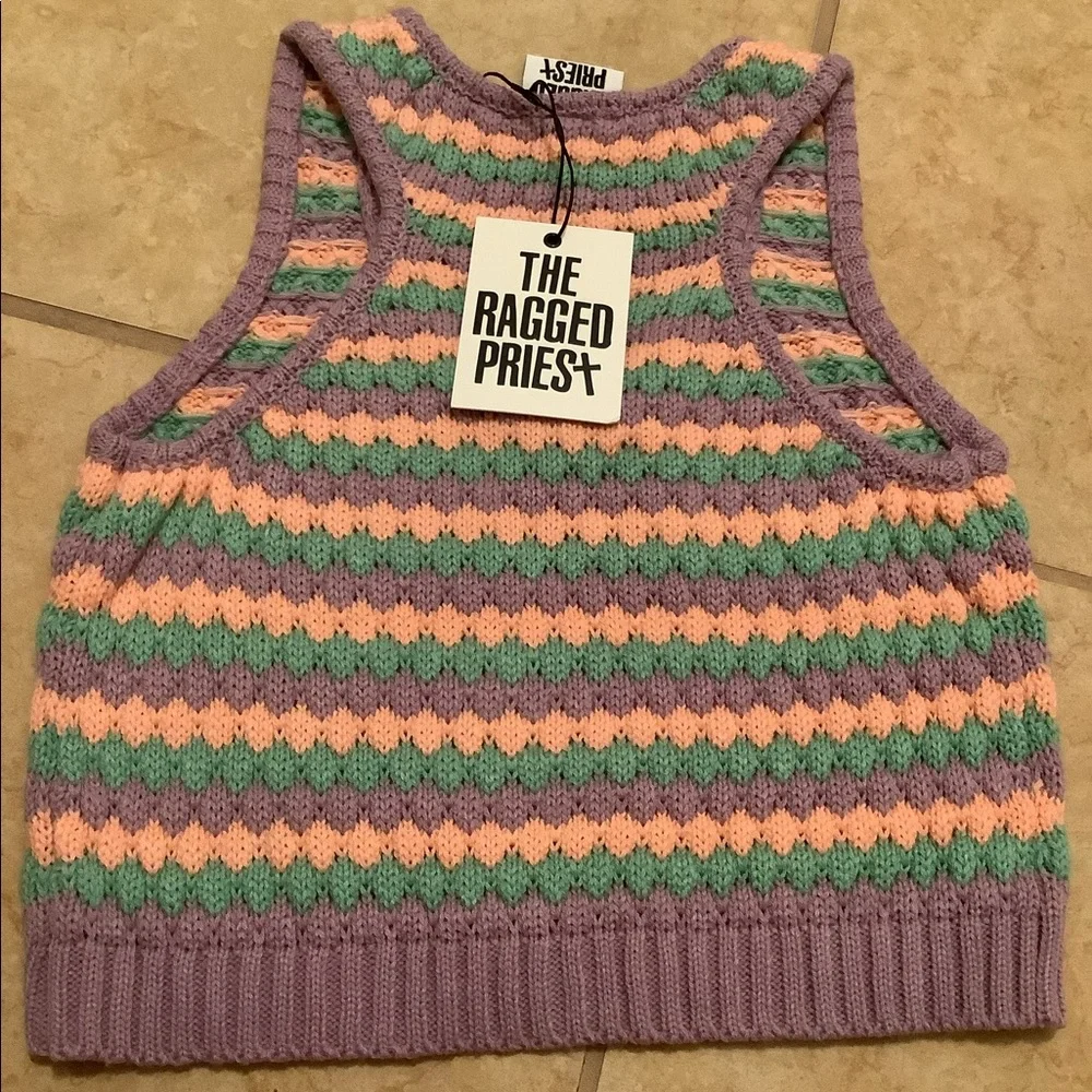 The Ragged Priest Striped Crop Sweater - Picture 2 of 5